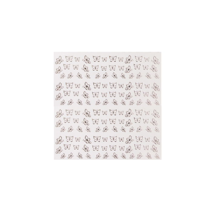 3D Nail Sticker Metallic Butterfly SP010 Silver