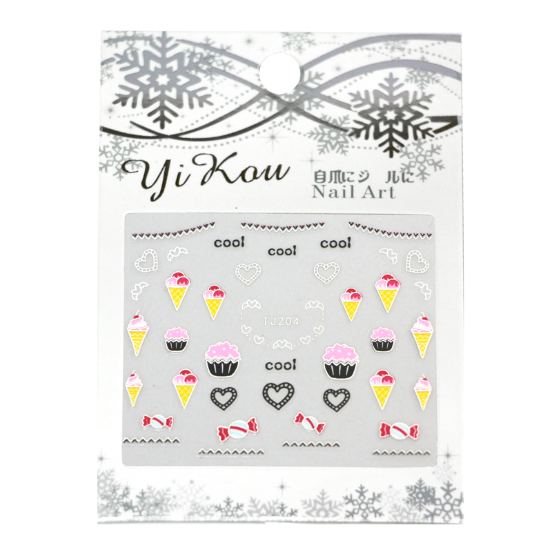 3D Nail Sticker Cupcakes TJ204