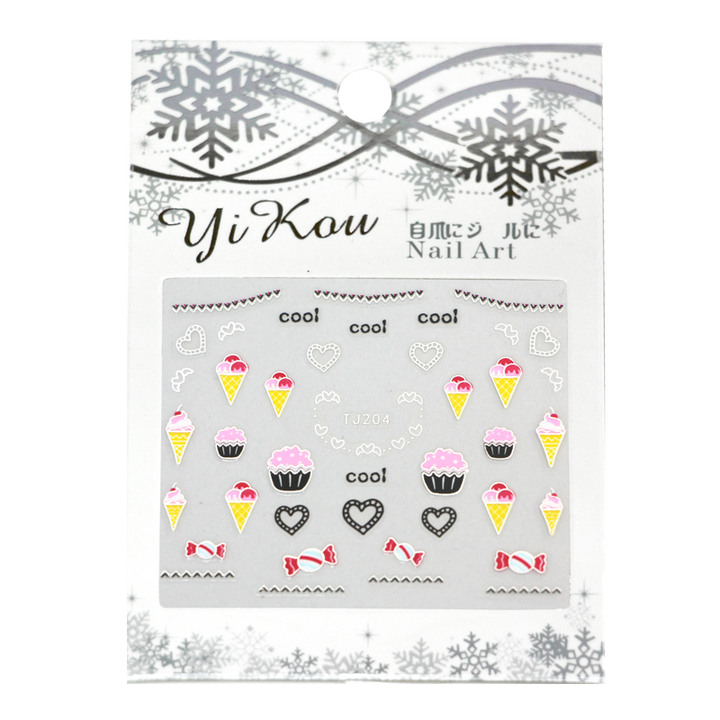 3D Nail Sticker Cupcakes TJ204