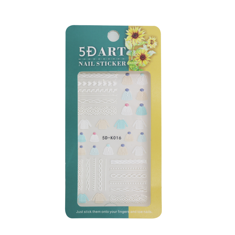 3D Nail Sticker Beanie & Wool Sweater 5D-K016