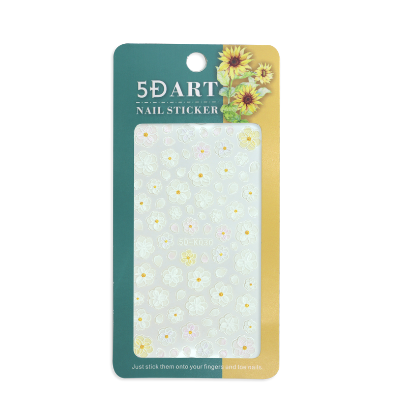 Décalques 5-D modèle Fleurs Blanches 5D-K030