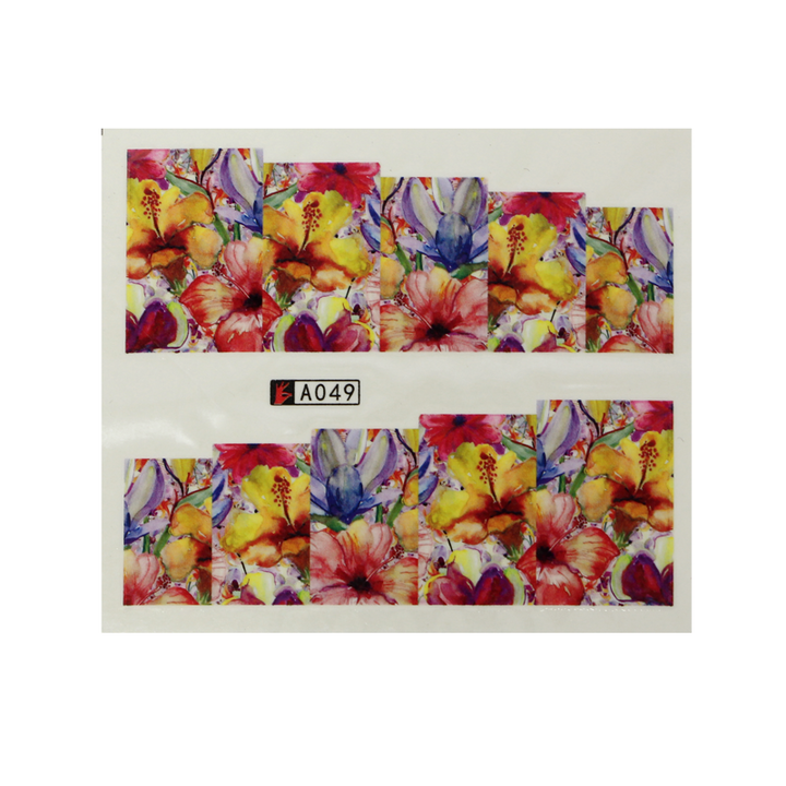 Water Decals - Flowers A049