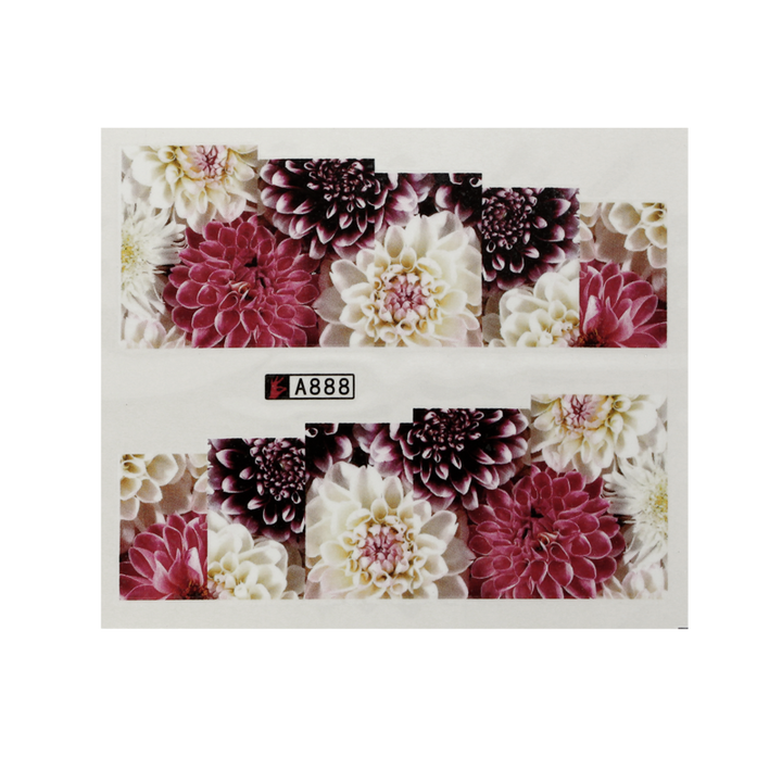 Water Decals - Flowers A888