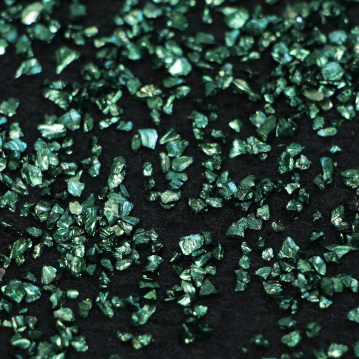 Nail Art Shell Decoration - Metallic Black/Green