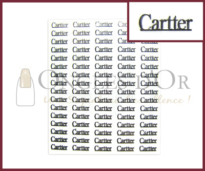 Décalques Logo Argent Cartier (DLA25)