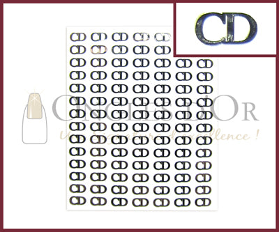 Décalques Logo Argent Christian Dior (DLA32)