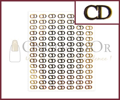 Décalques Logo Or Christian Dior (DLO32)