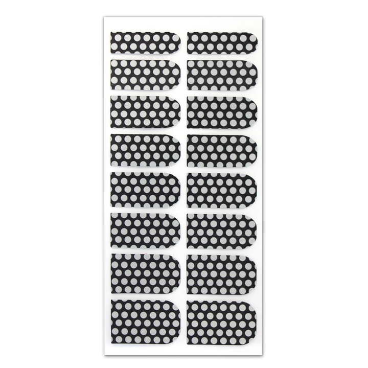 Décalque Métallisé Intégral Petits Pois Noir/Argent 