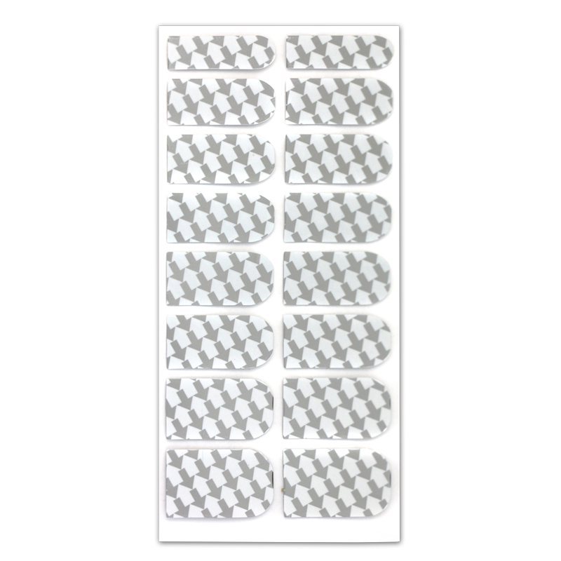 Décalque Métallisé Intégral Flèches Blanc/Argent #057
