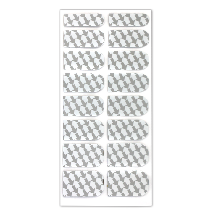Décalque Métallisé Intégral Flèches Blanc/Argent 
