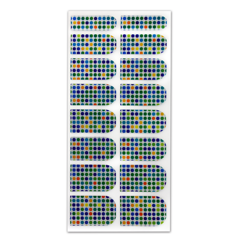Décalque Métallisé Intégral Petits Pois Multicolores #101
