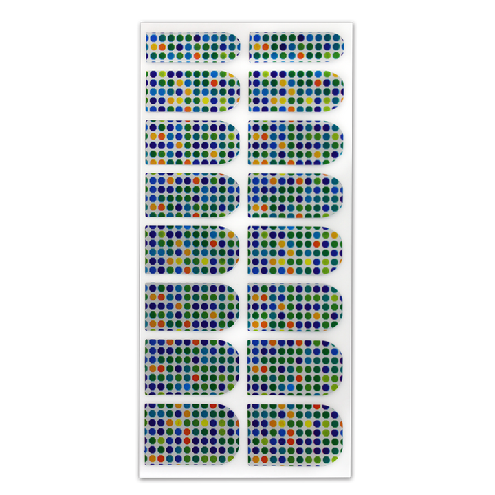 Décalque Métallisé Intégral Petits Pois Multicolores 