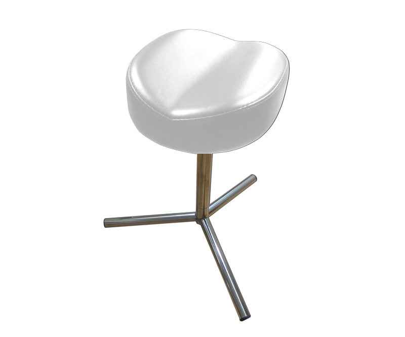 Pedicure Footrest - Adjustable Height - White Leatherette