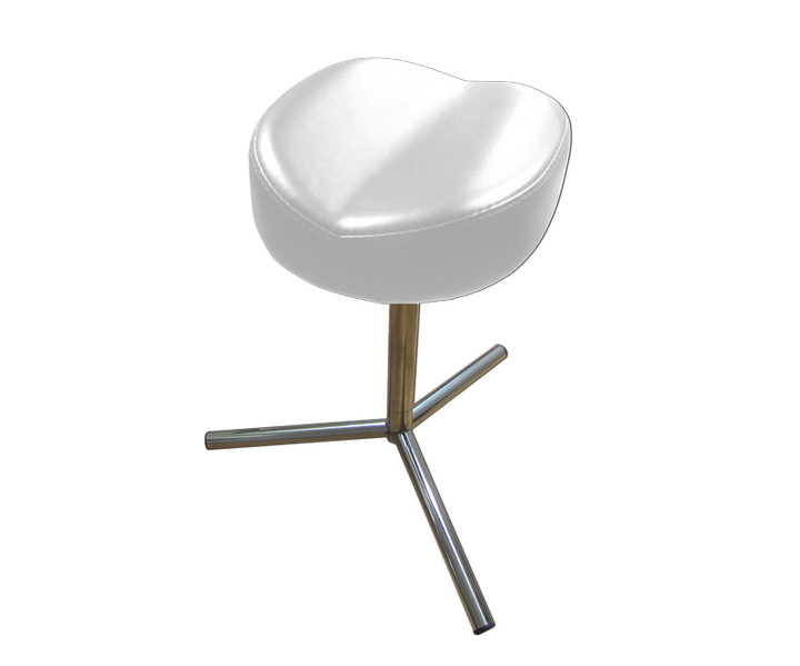 Pedicure Footrest - Adjustable Height - White Leatherette