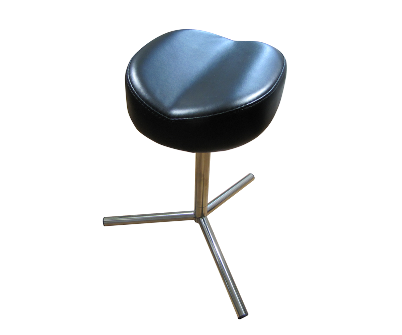 Pedicure Footrest - Adjustable Height - Black Leatherette