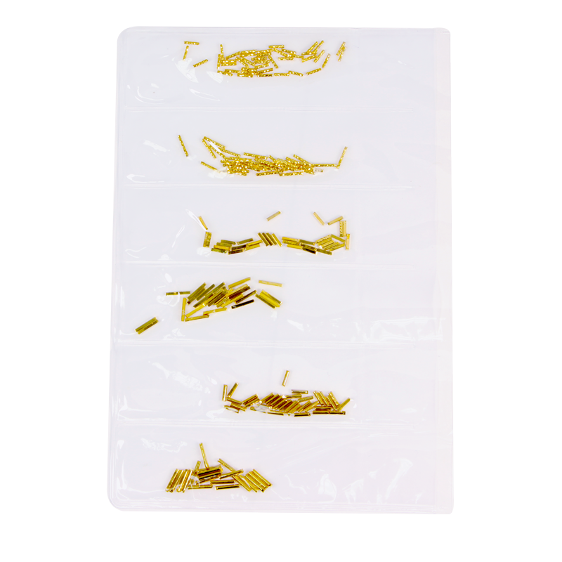 Nail Art Studs Bag - Gold Straight Line 003