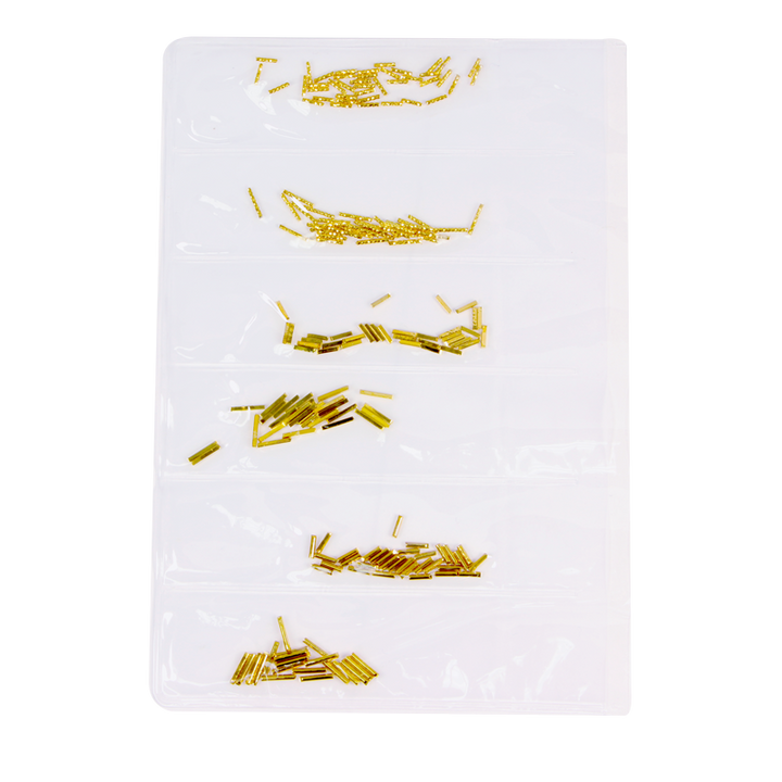 Nail Art Studs Bag - Gold Straight Line 003
