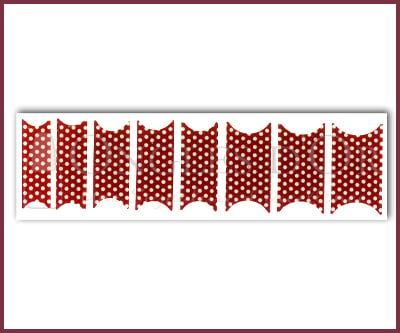 Décalque Style Français Points Gris sur Rouge #5