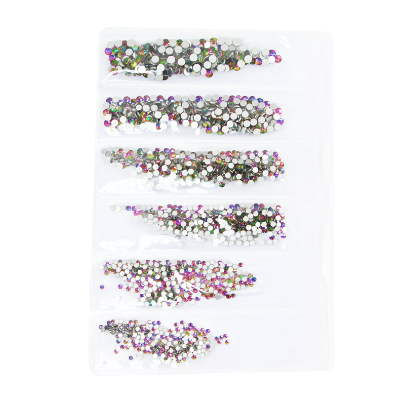 Nail Art Stones Bag - Pink/Green AB 005