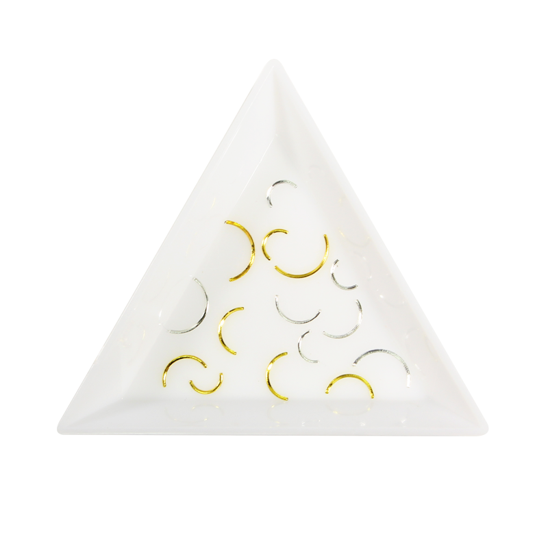 Décorations en Sachet Studs Demi-Lune Or et Argent 001