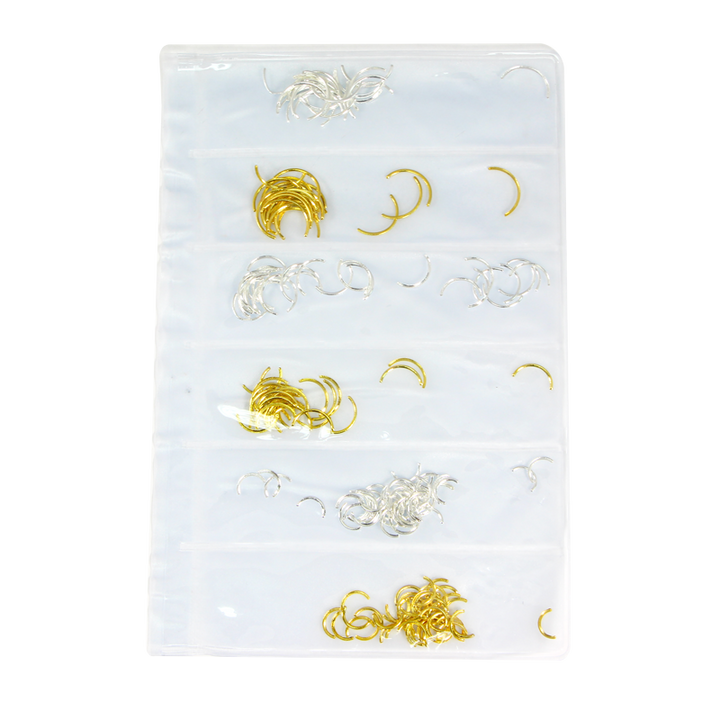 Décorations en Sachet Studs Demi-Lune Or et Argent 001