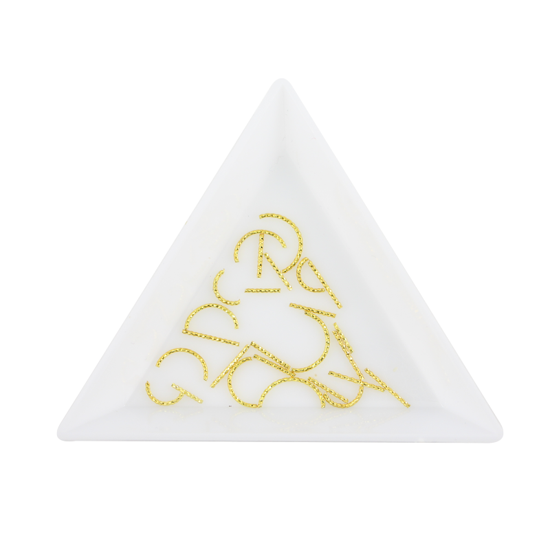 Nail Art Studs Bag - Gold Arch and Straight Line 002