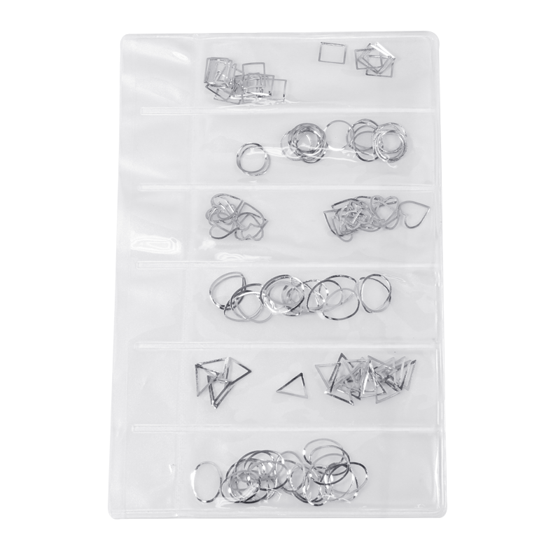 Nail Art Studs Bag - Silver Frames 005