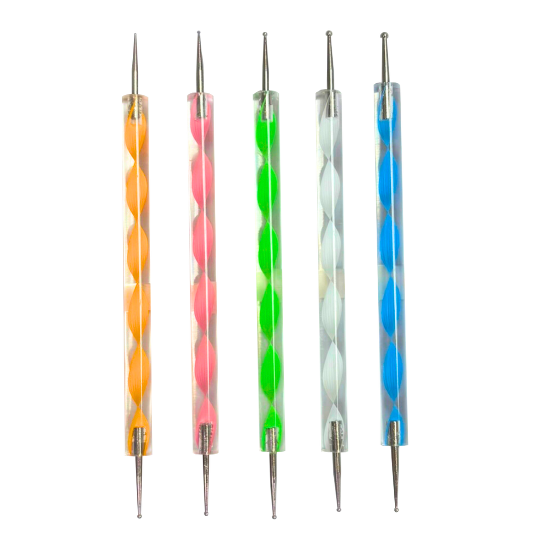Outil Métal pour faire des Points Ens. de 5 (dotting tool)
