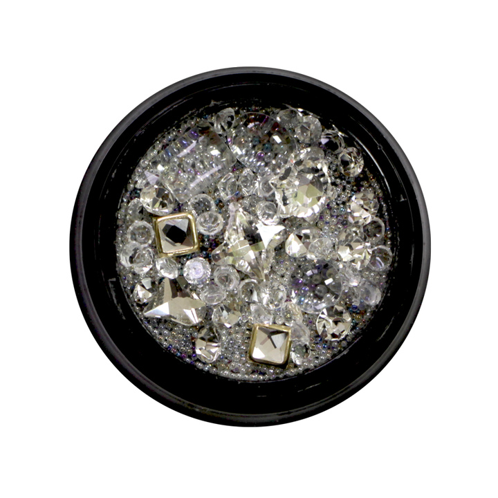 Ensemble Nail Art 06 - Pierres Claires et Billes