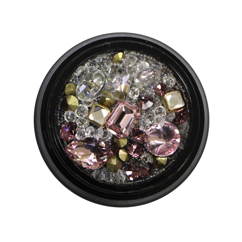 Nail Art Kit 07 - Clear/Pink Stones and Beads