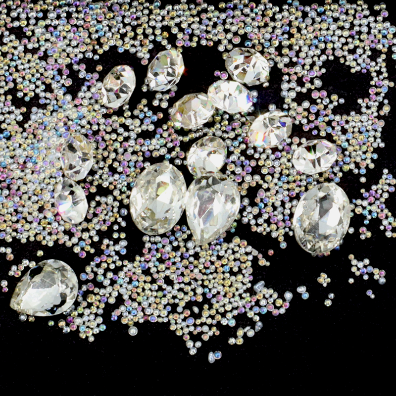 Nail Art Kit 22 - Clear Stones and Beads