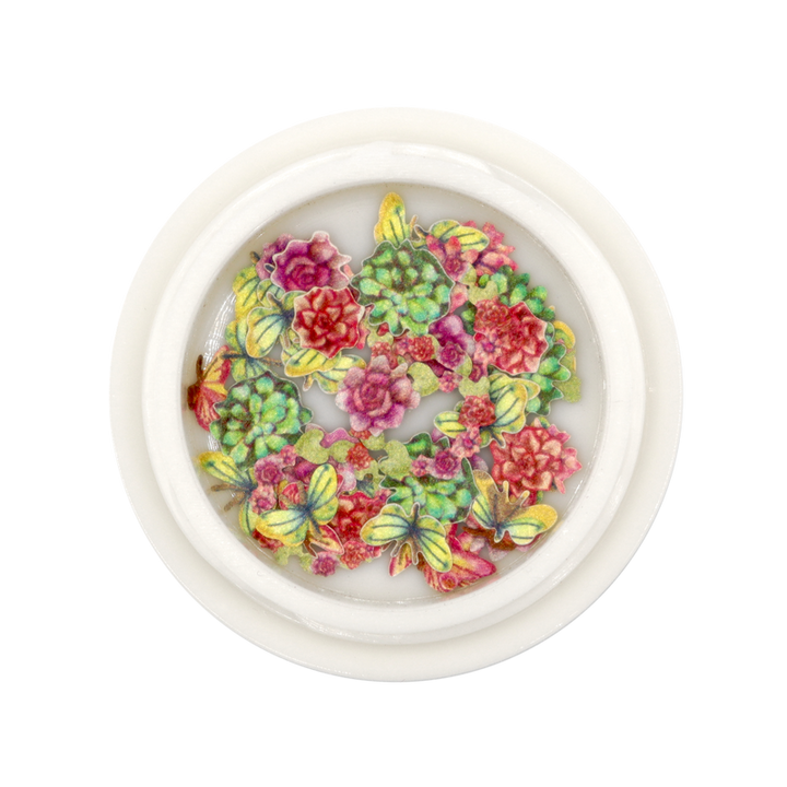 Ensemble Nail Art Forme 01 - Fleurs et Papillons