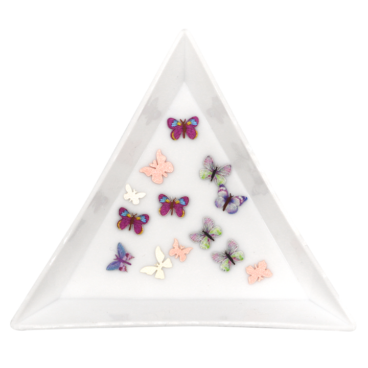 Nail Art Wood Pulp Decoration 02 - Pastel Butterflies