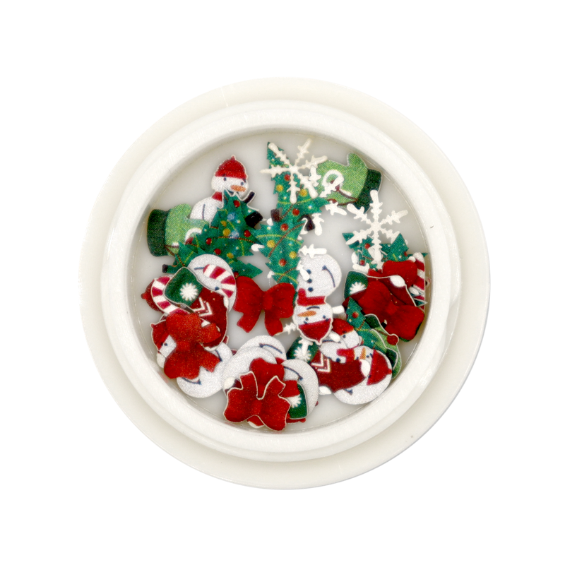 Nail Art Wood Pulp Decoration 03 - Christmas