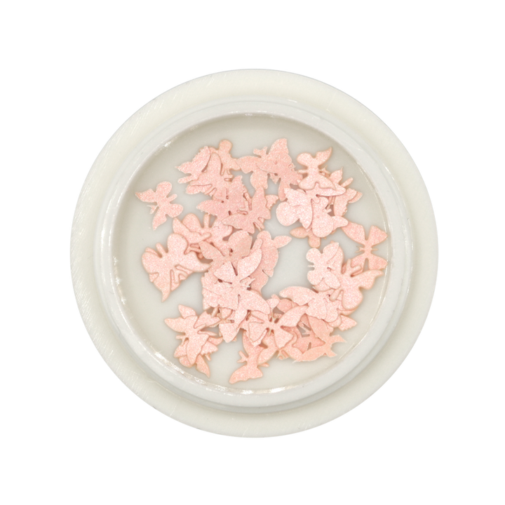 Nail Art Wood Pulp Decoration 04 - Pink Butterflies
