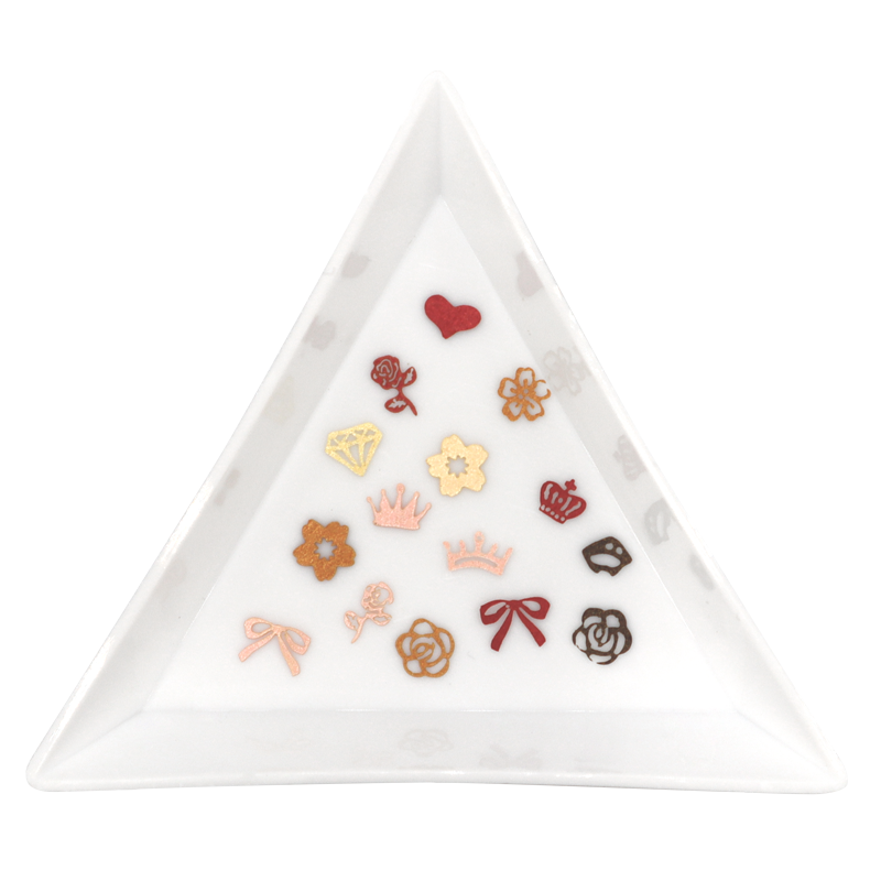 Nail Art Wood Pulp Decoration 09 - Crown, Roses and Diamond