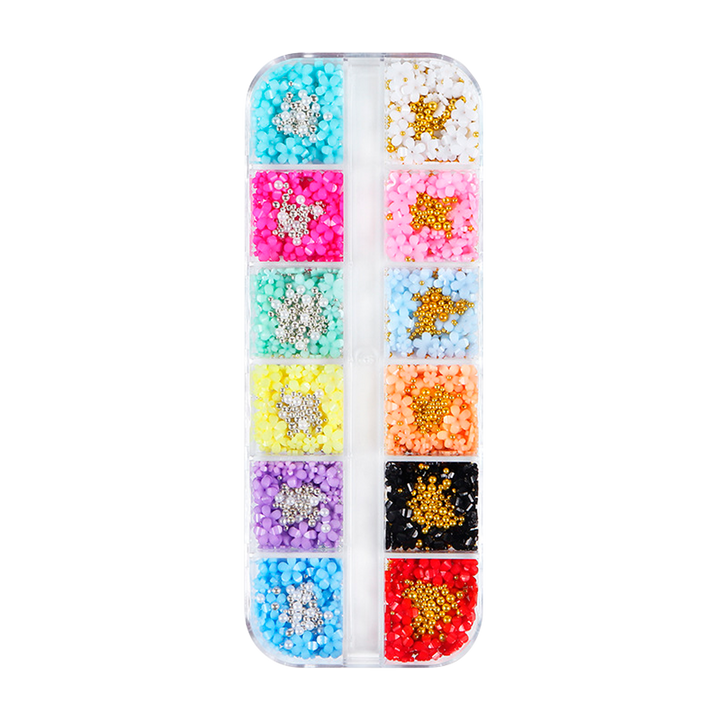 Nail Art Kit - 3D Flowers 12 colours