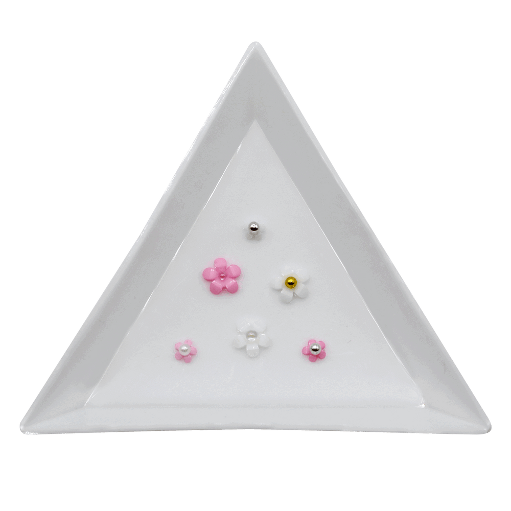 Nail Art Kit - 3D Flowers White and Pink