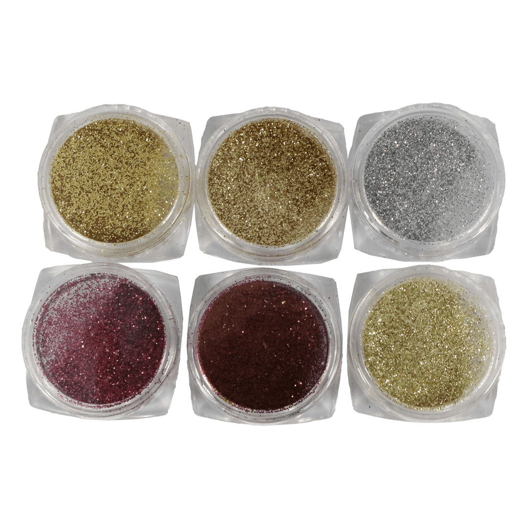 Ensemble de Paillettes Variées - Or/Prune (6 couleurs)