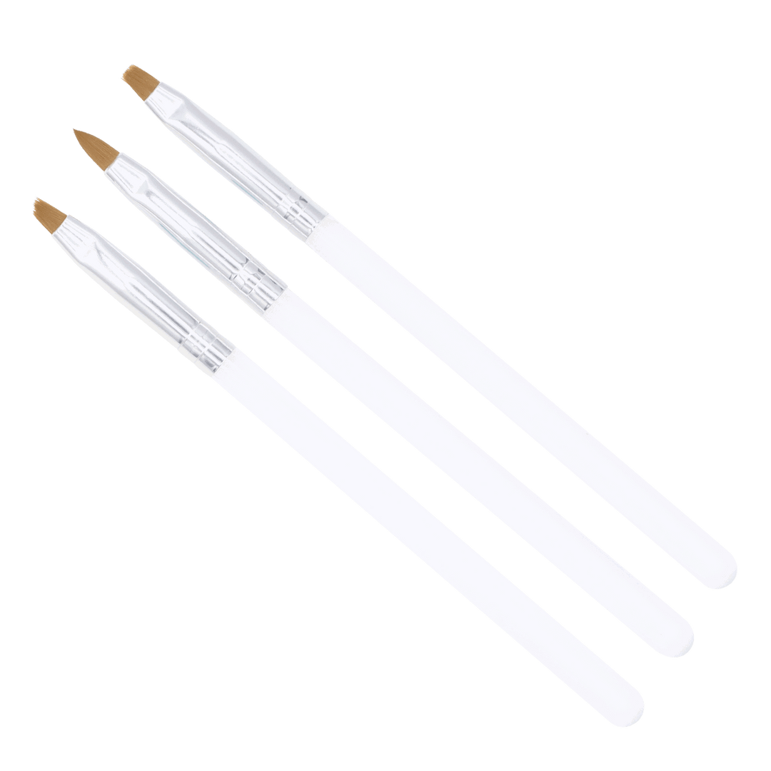 UV Gel Brush Set Frosted Handle Square/Angle/Oval #4