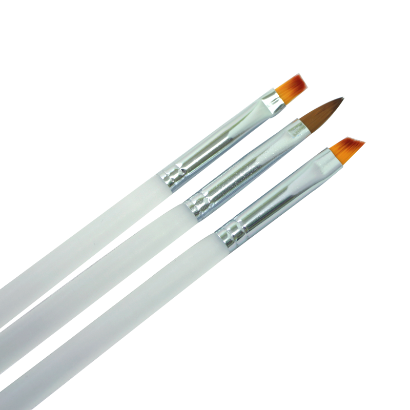 UV Gel Brush Set Frosted Handle Square/Angled/Pointed Round