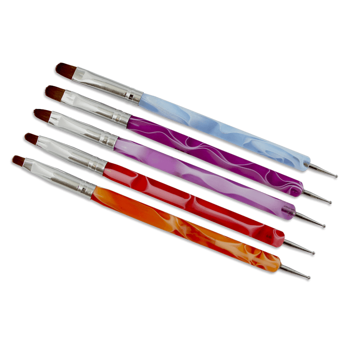 UV Gel Brush and Dotting Tool Kit 5 pcs (