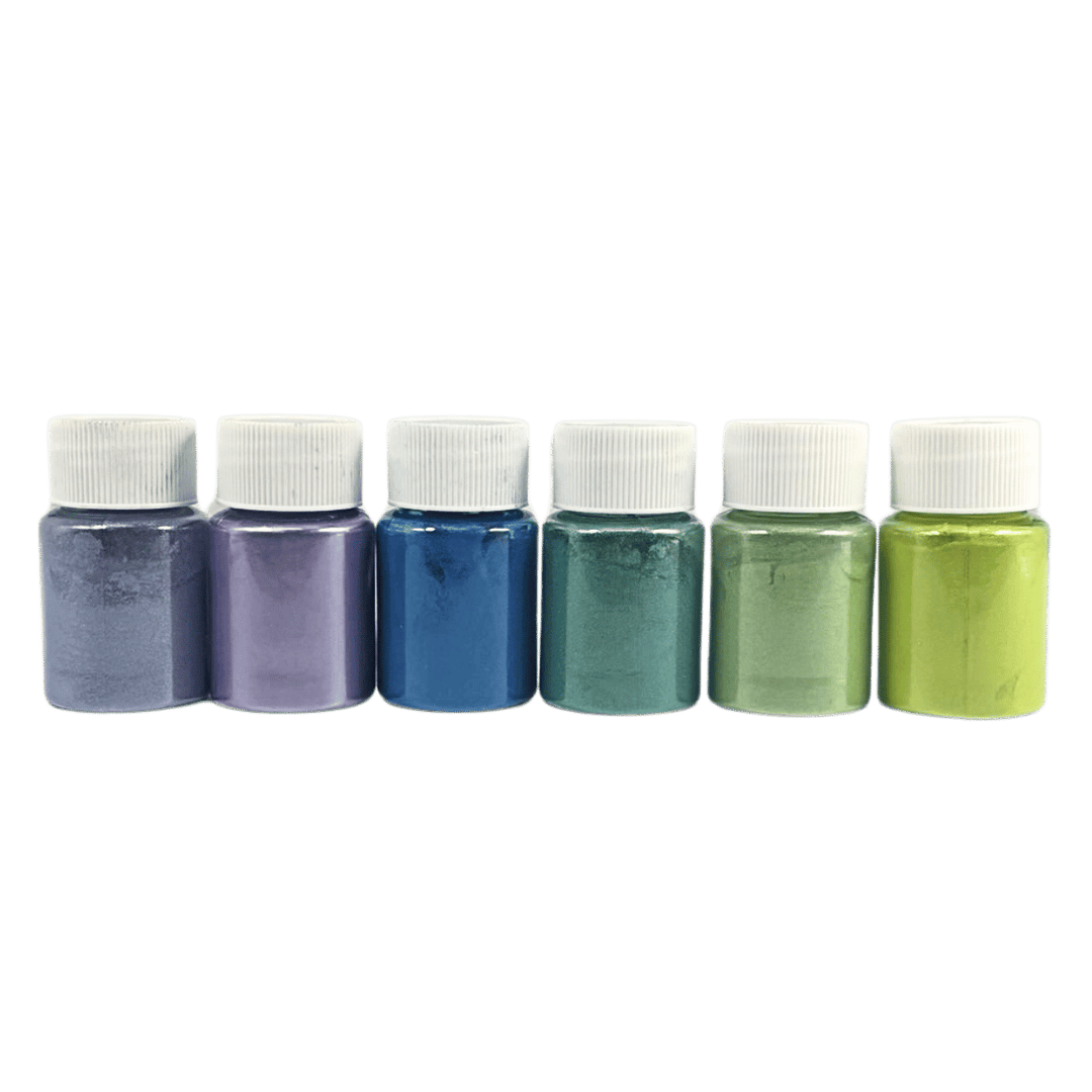 Ensemble de Poudres de Mica (6pcs) - Nail Art Lumineux
