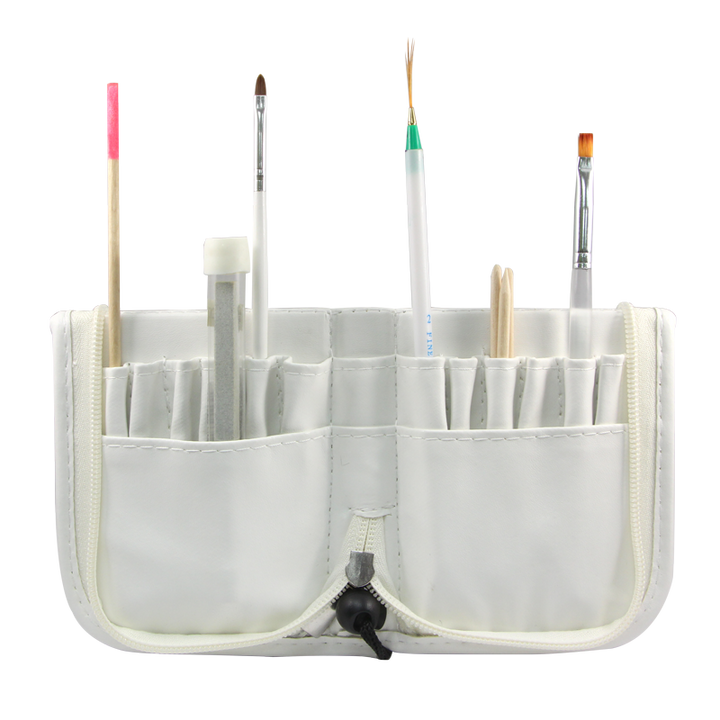 Foldable Brush Case - White color (23cm x 9cm)