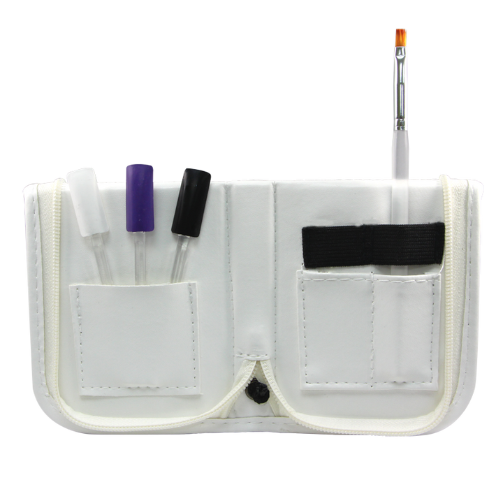 Foldable Brush Case - White color (23cm x 9cm)