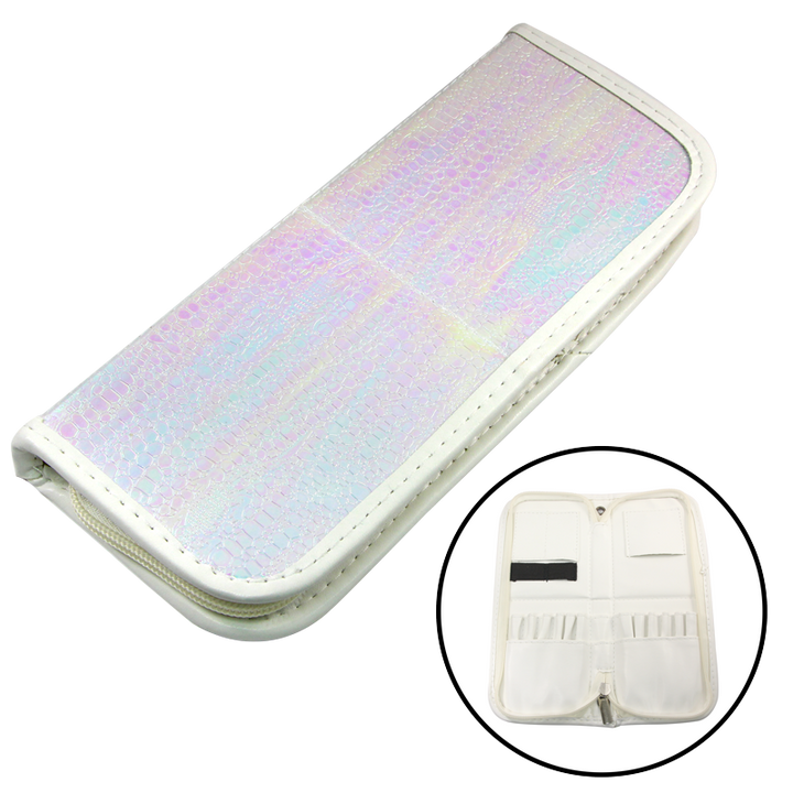 Foldable Brush Case - White color (23cm x 9cm)