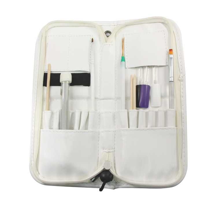 Foldable Brush Case - White color (23cm x 9cm)
