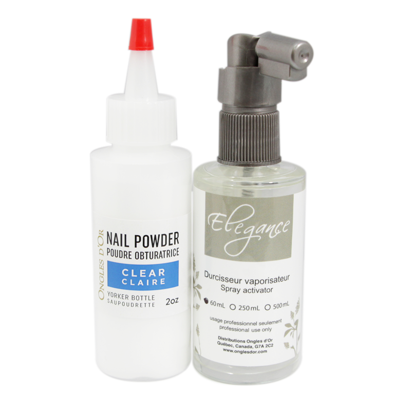 Élégance Résine Ensemble Départ Poudre Claire + Présentoir