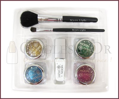 Ensemble Tattoo Corporel Moon Light 4 couleur 10 Pochoirs