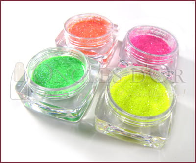 Body Temporary Tattoo Kit Moon Light 4 colors 10 Stencils Fluo.